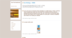 Desktop Screenshot of danthehandymaninmobile.com